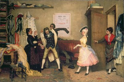 Dressing for the Masquerade by Eugen von Blaas